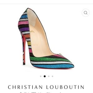 Christian Louboutin So Kate 120 stripey glitter